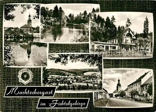 AK / Ansichtskarte Marktschorgast Teilansichten Teich Panorama Strassenpartie Marktschorgast