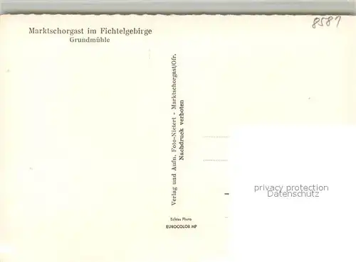 AK / Ansichtskarte Marktschorgast Restaurant Cafe Grundmuehle Marktschorgast