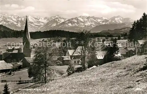 AK / Ansichtskarte Martinszell_Allgaeu Panorama mit Kirche Martinszell Allgaeu