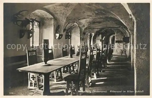 AK / Ansichtskarte Meersburg_Bodensee Rittersaal im Alten Schloss Meersburg Bodensee