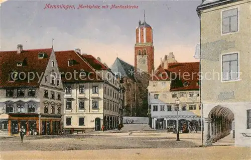 AK / Ansichtskarte Memmingen Marktplatz Martinskirche Memmingen
