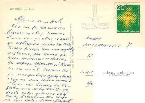 AK / Ansichtskarte Motorschiffe Unkel am Rhein 