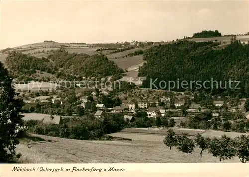 AK / Ansichtskarte Muehlbach_Mueglitztal Panorama mit Finckenfang und Maxen Handabzug Muehlbach Mueglitztal