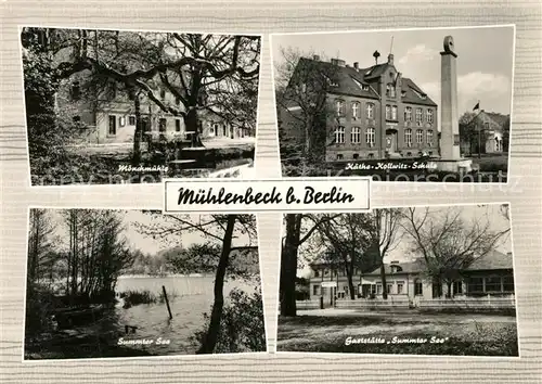 AK / Ansichtskarte Muehlenbeck Moenchmuehle Kaethe Kollwitz Schule Summter See Muehlenbeck