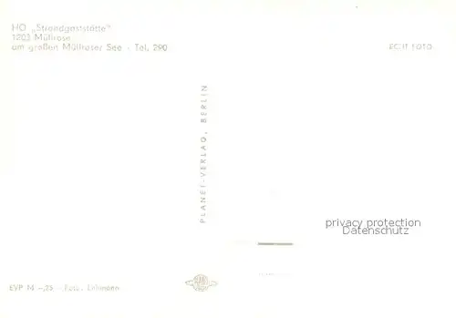 AK / Ansichtskarte Muellrose HO Strandgaststaette Muellroser See Muellrose