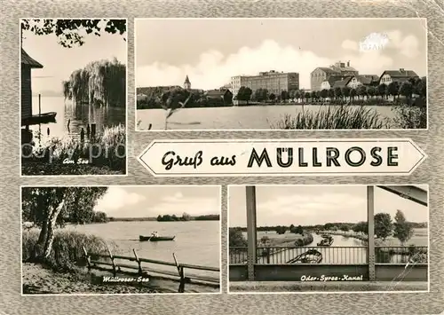 AK / Ansichtskarte Muellrose Muellroser See Oder Spree Kanal Muellrose