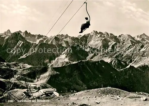 AK / Ansichtskarte Nebelhorn Schwebelift Nebelhorn