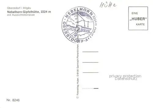 AK / Ansichtskarte Nebelhorn Gipfelhuette mit Aussichtsterrasse Nebelhorn