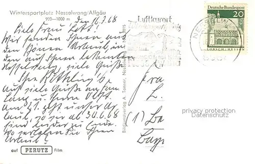 AK / Ansichtskarte Nesselwang Kirche Winterpanorama  Nesselwang