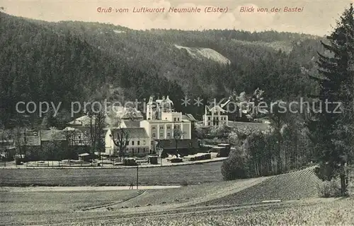 AK / Ansichtskarte Neumuehle_Elster Panorama von der Bastei Neumuehle_Elster