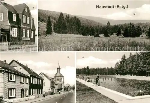 AK / Ansichtskarte Neustadt_Rennsteig FDGB Erholungsheim Am Kammweg Ochsenbachtal Schwimmbad Neustadt_Rennsteig