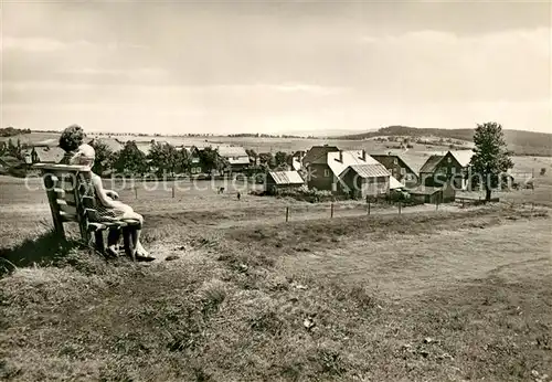 AK / Ansichtskarte Neustadt_Rennsteig Panorama von der Parkbank Neustadt_Rennsteig