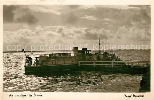 AK / Ansichtskarte Neuwerk_Cuxhaven_Nordseebad Nige Oge Bruecke Faehre Neuwerk_Cuxhaven