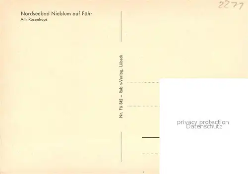 AK / Ansichtskarte Nieblum Rosenhaus Nieblum