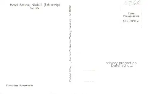 AK / Ansichtskarte Niebuell Hotel Bossen Niebuell