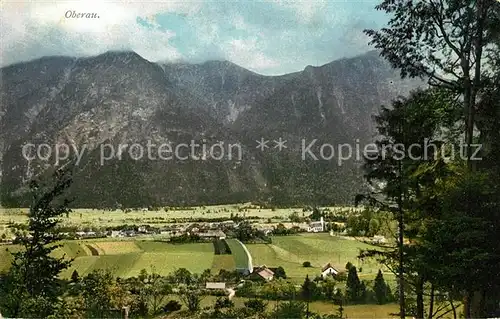 AK / Ansichtskarte Oberau_Berchtesgaden Gesamtansicht mit Alpenpanorama Photochromiekarte Nr. 9625 Oberau Berchtesgaden