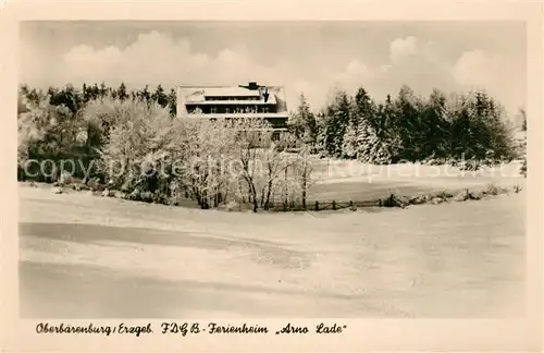 AK / Ansichtskarte Oberbaerenburg_Baerenburg FDGB Ferienheim Arno Lade Winterlandschaft Oberbaerenburg Baerenburg