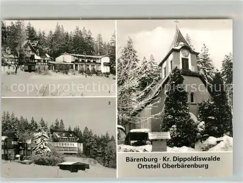 AK / Ansichtskarte Oberbaerenburg_Baerenburg FDGB Vertragshaus Helenenhof Urlauber Cafe Neues Leben Traukapelle Oberbaerenburg Baerenburg