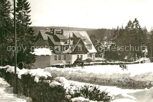 AK / Ansichtskarte Oberbaerenburg_Baerenburg FDGB Erholungsheim Arno Lade im Winter Oberbaerenburg Baerenburg