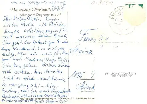 AK / Ansichtskarte Obercunnersdorf_Loebau Teilansichten Erholungsort Freibad Obercunnersdorf Loebau