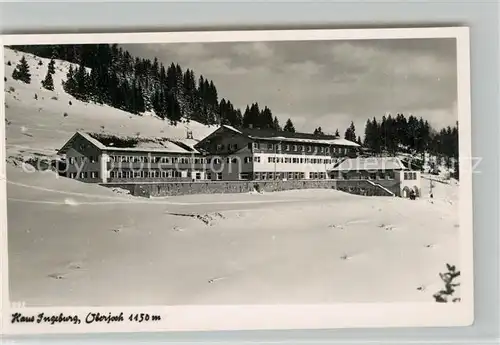 AK / Ansichtskarte Oberjoch Haus Ingeburg Wintersportplatz Allgaeuer Alpen Oberjoch