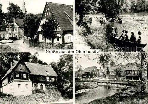 AK / Ansichtskarte Oberlausitz_Region Schoenbach Oppach Gondelfahrt Spremberg Reiterhaus Friedersdorf Spree Oberlausitz_Region