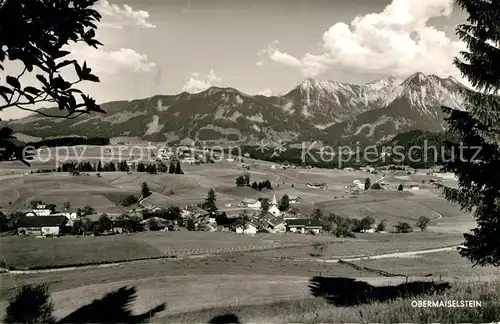 AK / Ansichtskarte Obermaiselstein mit Entschenkopf Nebelhorn und Rubihorn Obermaiselstein