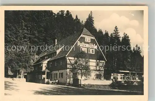 AK / Ansichtskarte Oberpoebel Gaststaette Fremdenhof Putzmuehle Handabzug Oberpoebel