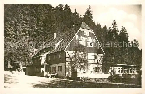 AK / Ansichtskarte Oberpoebel Gaststaette Fremdenhof Putzmuehle Handabzug Oberpoebel