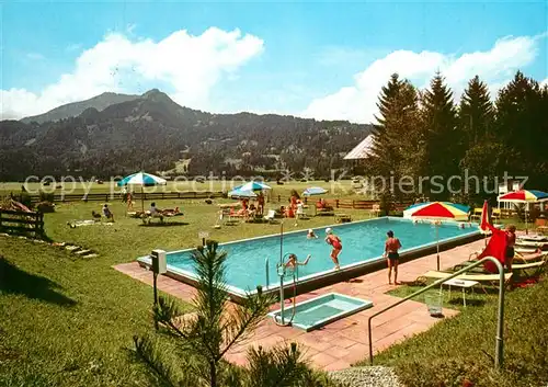 AK / Ansichtskarte Oberstdorf Hotel Wittelsbacher Hof Freibad Allgaeuer Alpen Oberstdorf