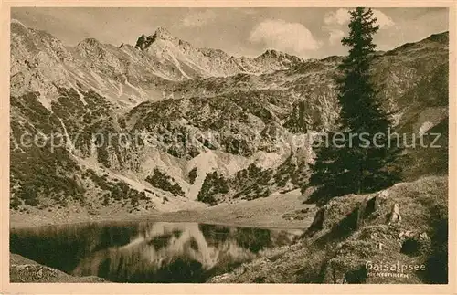 AK / Ansichtskarte Oberstdorf Geisalpsee mit Nebelhorn Allgaeuer Alpen Oberstdorf