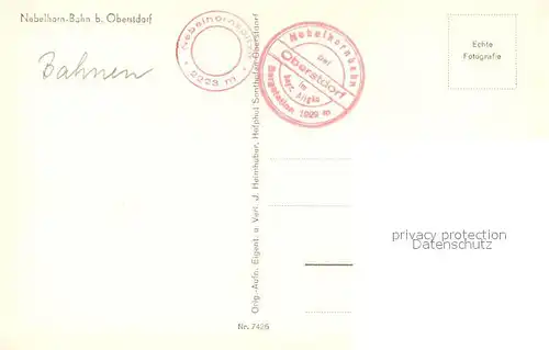 AK / Ansichtskarte Oberstdorf Nebelhornbahn Bergbahn Allgaeuer Alpen Oberstdorf