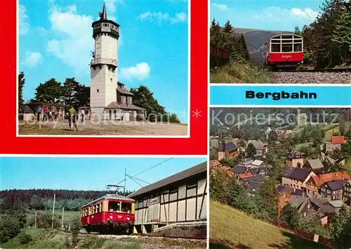 AK / Ansichtskarte Oberweissbach Froebelturm Bergbahn Cursdorf Bergbahn Flachstrecke Oberweissbach