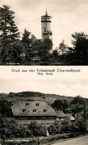 AK / Ansichtskarte Oberweissbach Froebelturm Geburtshaus Oberweissbach