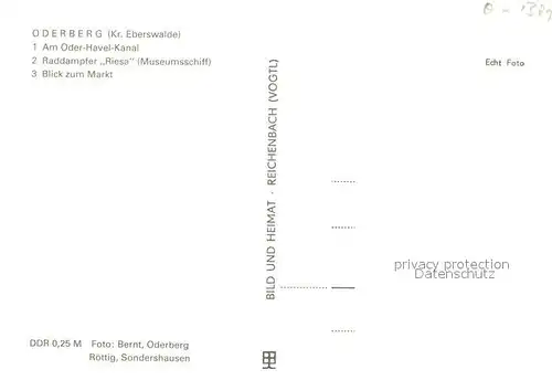 AK / Ansichtskarte Oderberg_Mark Am Oder Havel Kanal Raddampfer Riesa Museumsschiff Markt Oderberg Mark