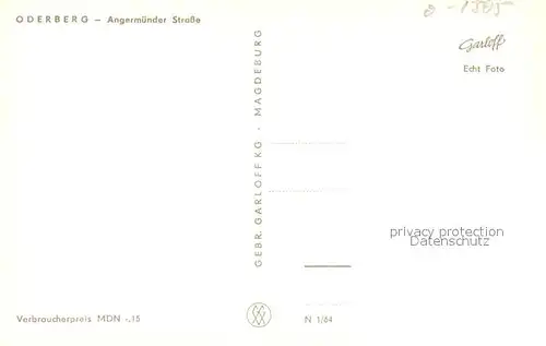 AK / Ansichtskarte Oderberg_Mark Angermuender Strasse Oderberg Mark