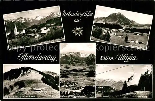AK / Ansichtskarte Ofterschwang Panorama Rangiswangerhorn Schwebelift Ofterschwang