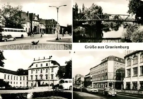 AK / Ansichtskarte Oranienburg Bahnhof Schloss Strasse des Friedens Oranienburg