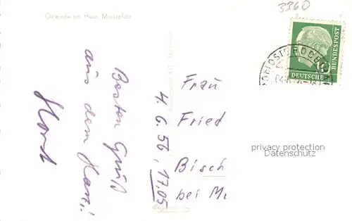 AK / Ansichtskarte Osterode_Harz Marktplatz Osterode_Harz