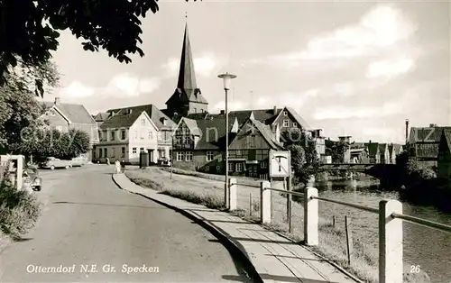 AK / Ansichtskarte Otterndorf_Niederelbe Gross Specken Kirchturm Otterndorf Niederelbe