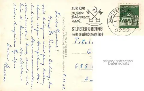 AK / Ansichtskarte Peter Ording_St Seehund Kurmittelhaus Sandbank Arhe Noah Leuchtturm Peter Ording_St