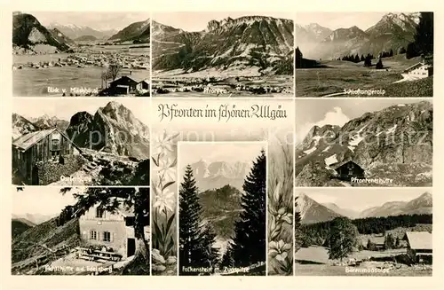 AK / Ansichtskarte Pfronten Ostlerhuette Schlossangerhuette Panorama Pfronten