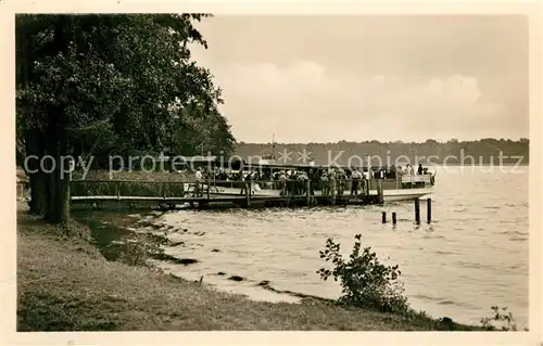 AK / Ansichtskarte Pieskow_Bad_Saarow Bootsanlegestelle Pieskow_Bad_Saarow