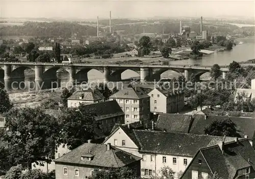AK / Ansichtskarte Pirna Panorama mit Elbbruecke Pirna