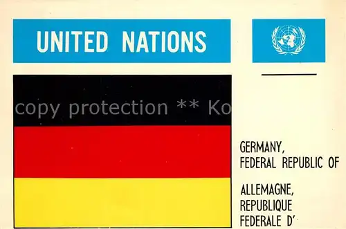 AK / Ansichtskarte Politik United Nations Germany New York Geneve  