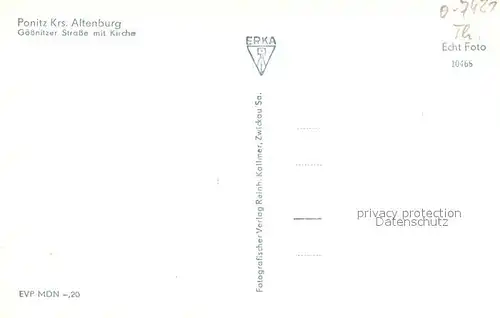 AK / Ansichtskarte Ponitz Kirche Ponitz