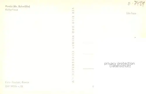 AK / Ansichtskarte Ponitz Kulturhaus Ponitz