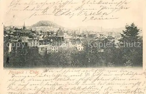 AK / Ansichtskarte Poessneck Panorama Poessneck