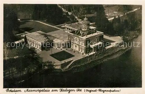 AK / Ansichtskarte Potsdam Marmorpalais am Heiligen See Original Fliegeraufnahme Potsdam
