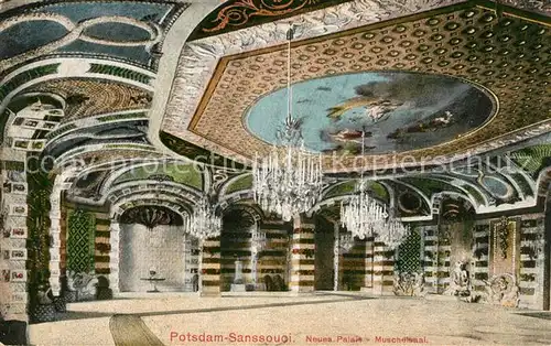 AK / Ansichtskarte Potsdam Sanssouci Neues Palais Muschelsaal Potsdam